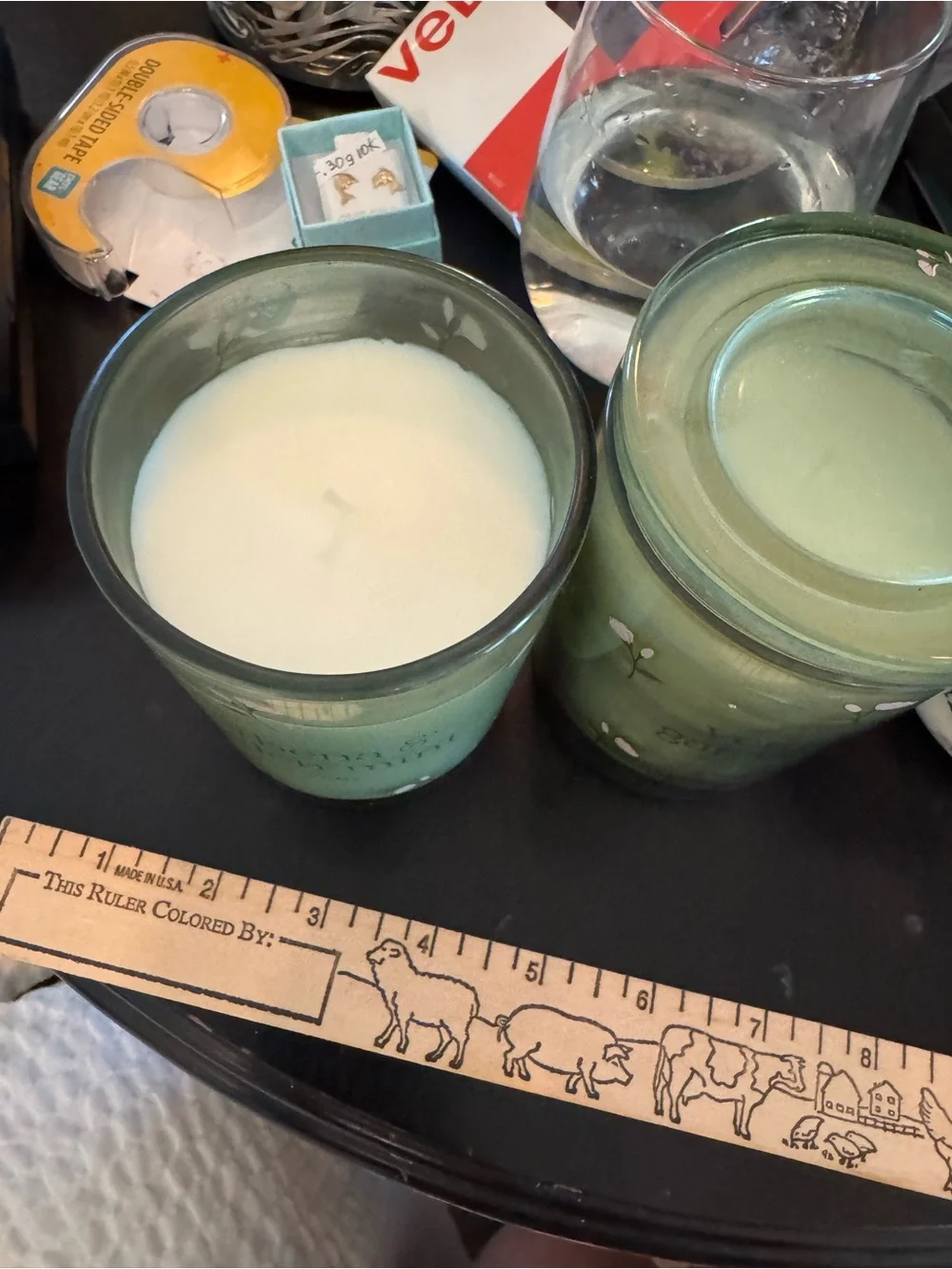 2 Francesca DW Home Verbena & Garden Mint Scented Candle - Green